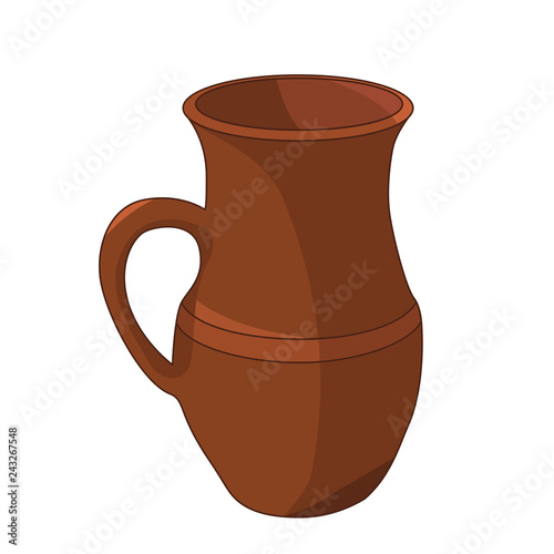 vector, isolated clay pot