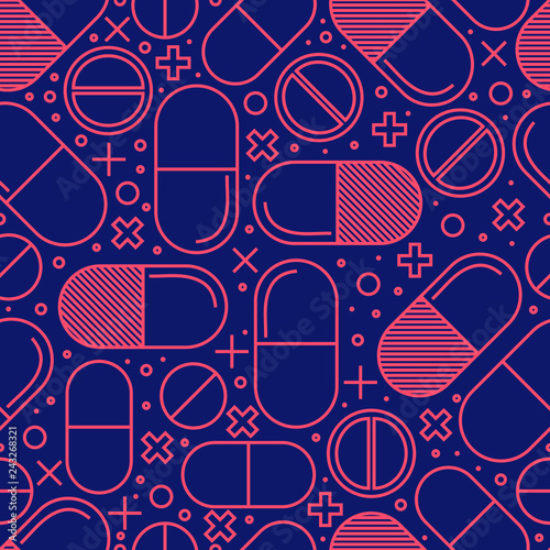Medicine seamless pattern T...
