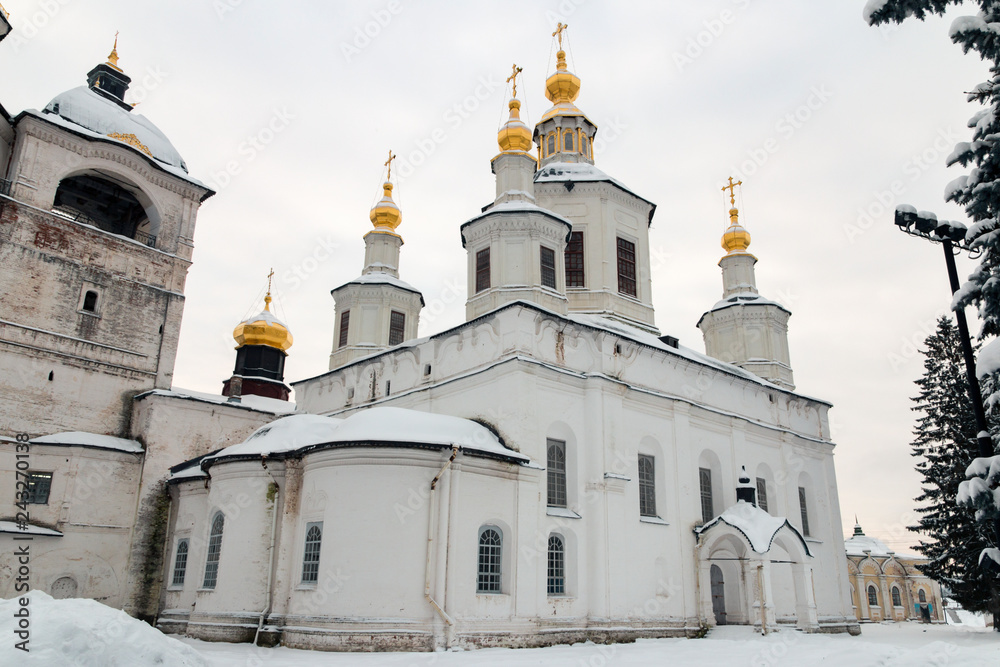 Cathedral of the Assumption (Uspensky Sobor) in winter. Veliky Ustyug, Vologda Region, Russia