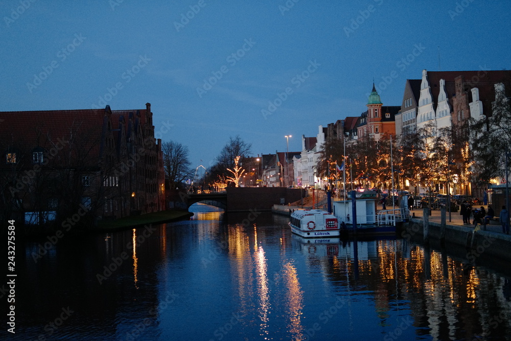 Luebeck at night