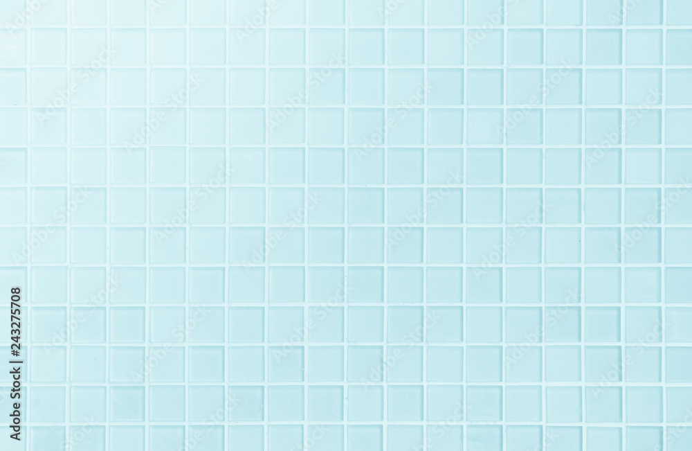 White or blue ceramic wall and floor tiles abstract background.