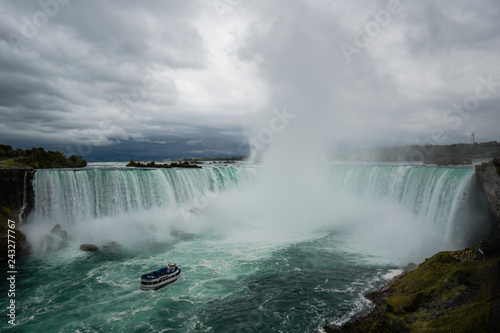 View of the Niagara falls from Canada side.