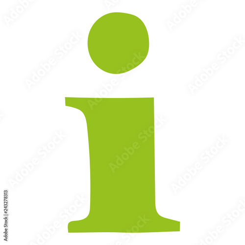 Handgezeichnetes Informationen-Icon in hellgrün