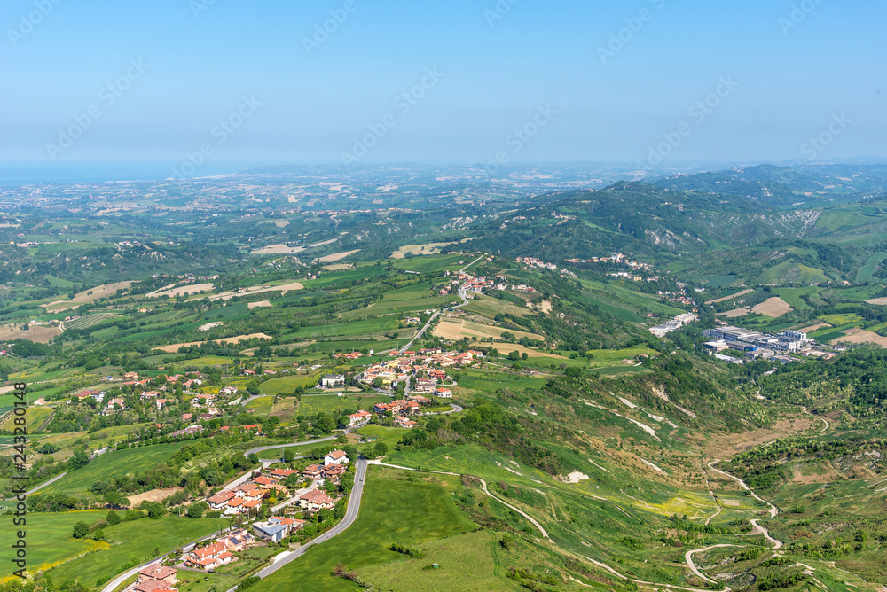 Summer panorama Republic of San Marino.