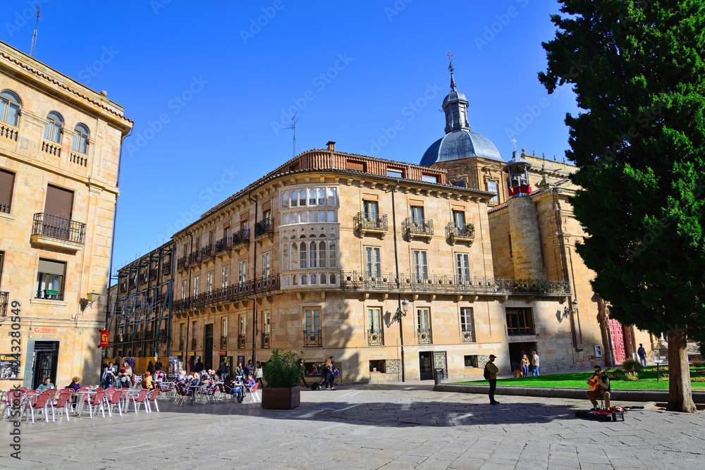 Salamanca, Spain - November 15, 2018: Anaya Square in the city of Salamanca.