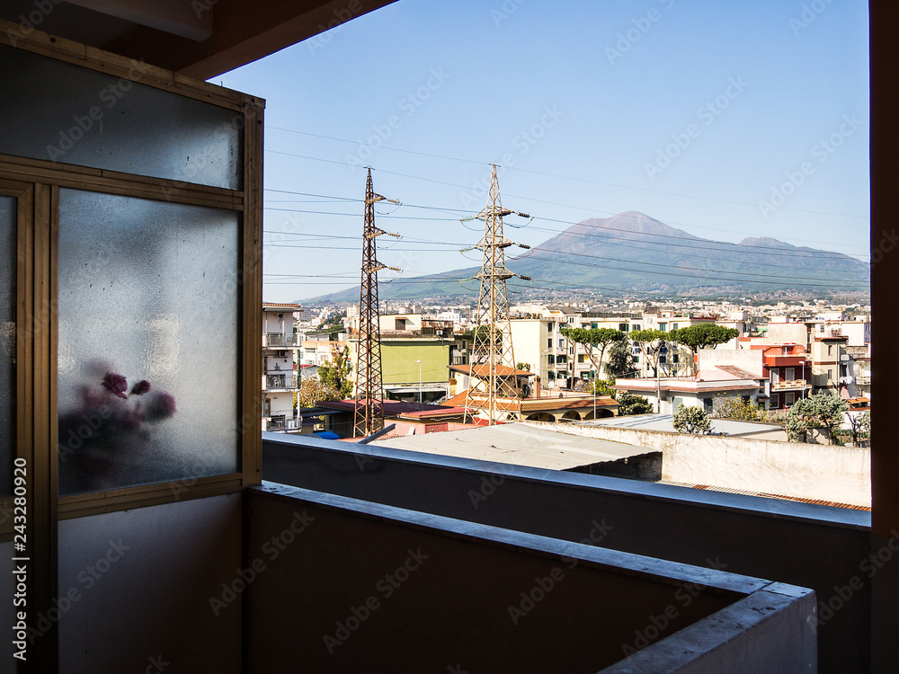 Obraz premium Terrace with Vesuvius view