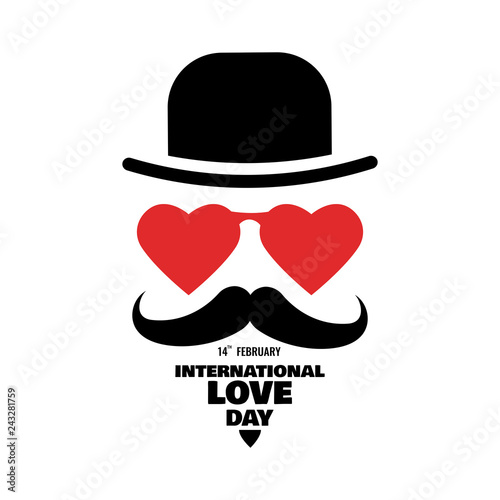 Vector illustration on the theme Valentine Day. For a poster or banner and greeting card.