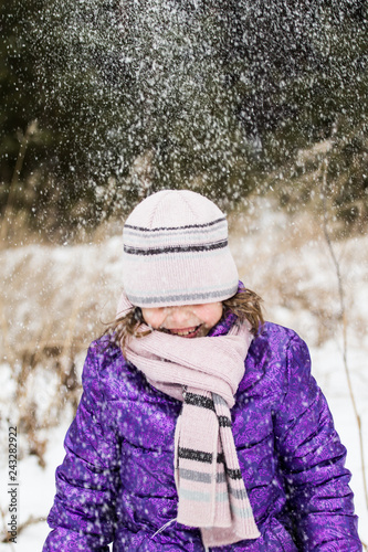 winter photo shoot of a little girl