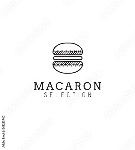 Logo, Nom, Marque, Identité, Pâtisserie, Macaron 