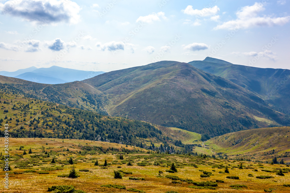Beautiful landscape in Carpathian mountains.
