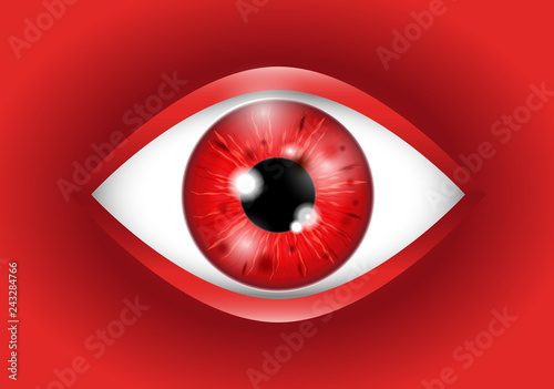 red Realistic eyeball
