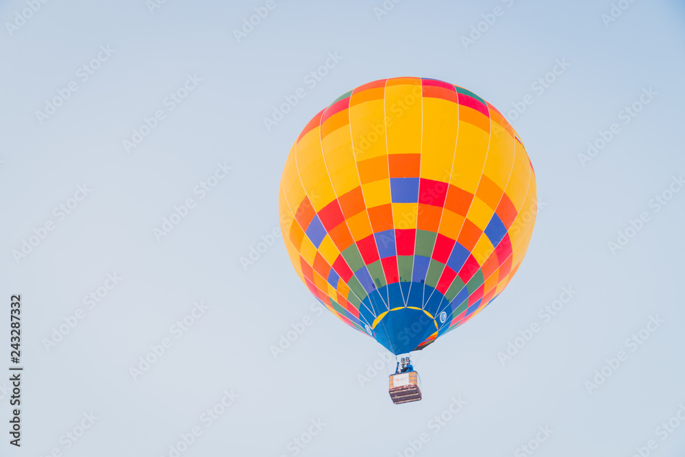 Fototapeta premium Colorful hot air ballon on the air