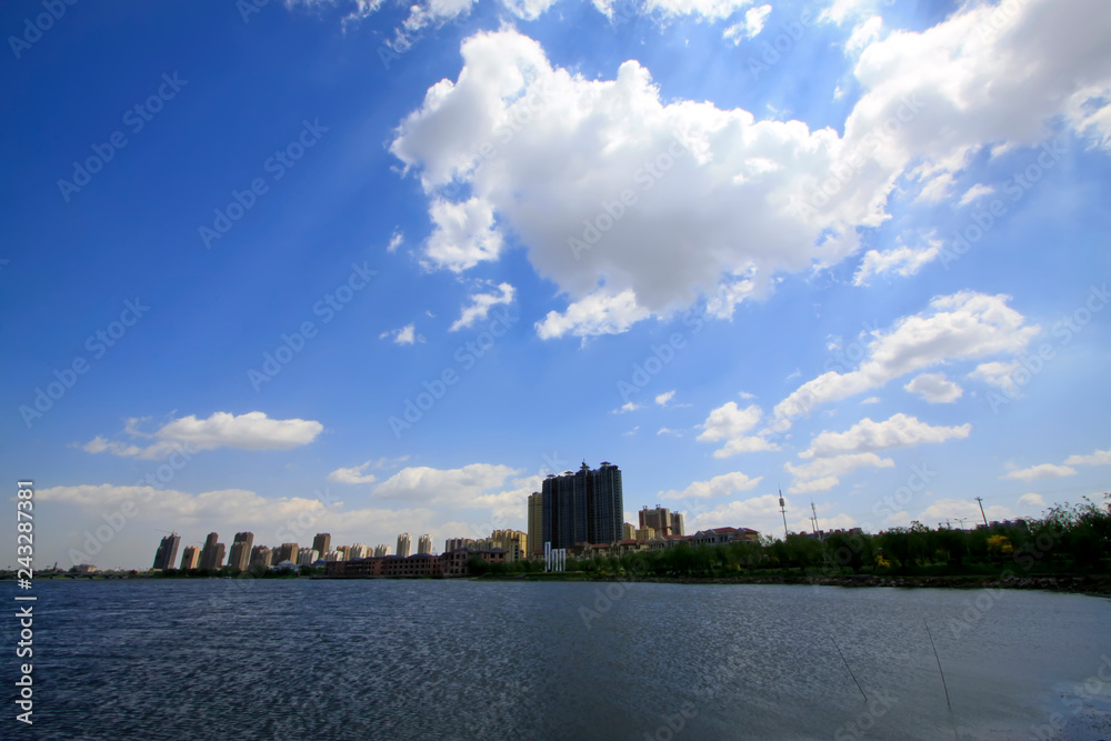 Fototapeta premium Water park scenery, Luannan County, China