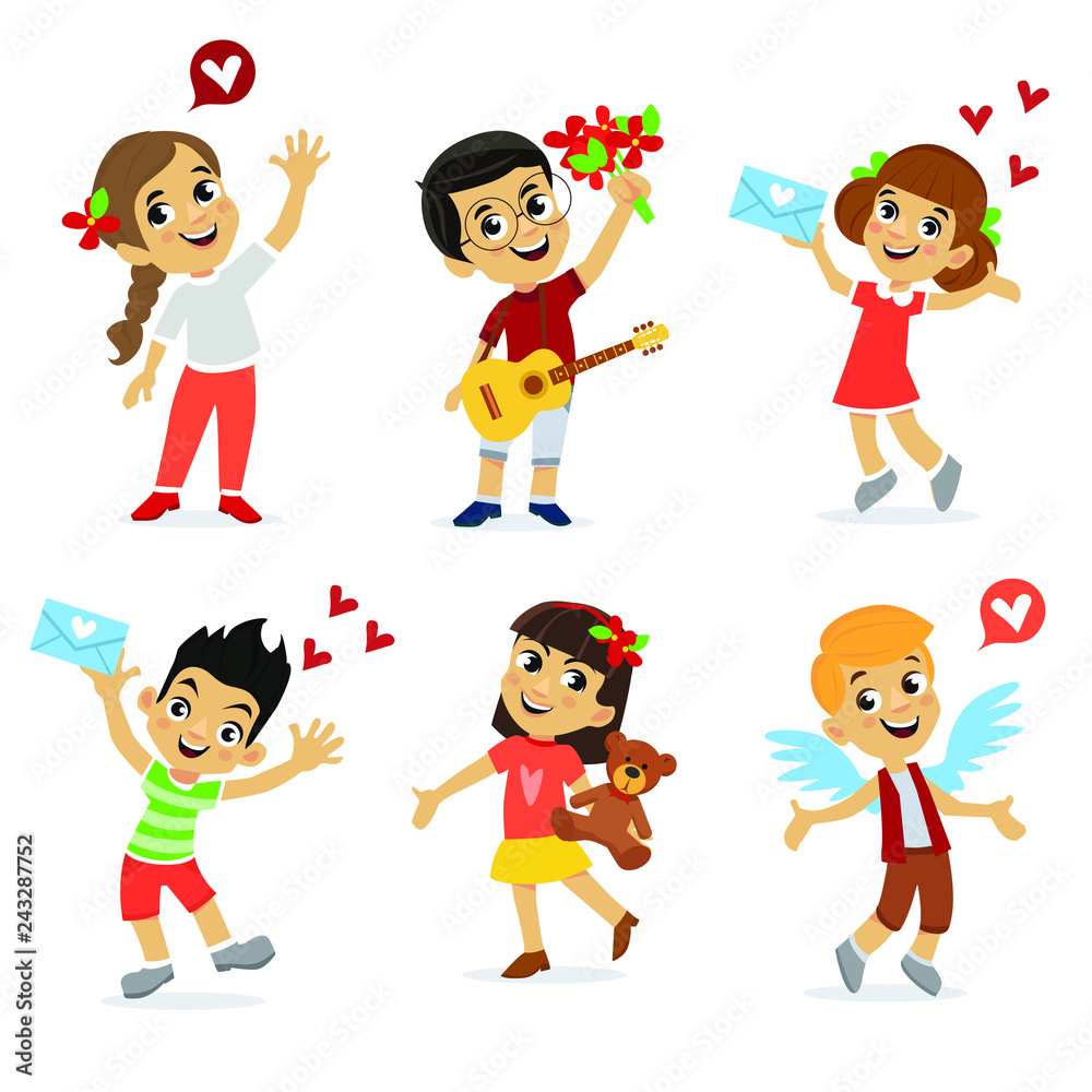 Valentine's Day Party Set of character. Valentine's Day Party Set of character.