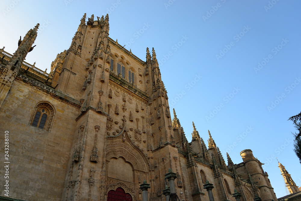 Salamanca, Spain - November 15, 2018: Cathedral of Salamanca.