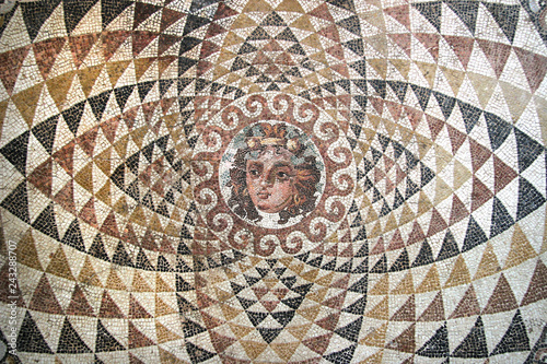 Mosaic of Dionysos, from the ruins of Corinth, Greece.