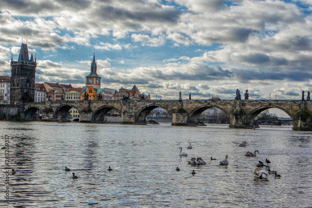 Charles Bridge (Karluv Most) in Prague (Praha), Czech Republic