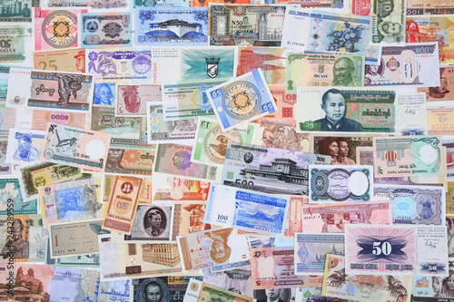 money different banknotes backround