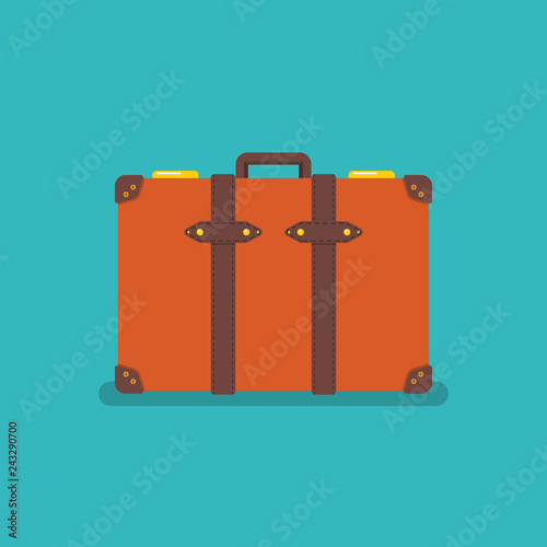 Vintage orange suitcase