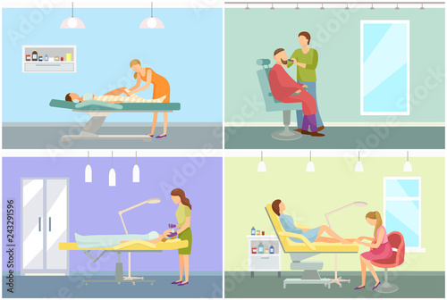 Spa Salon Massage, Body Wrap, Cosmetician, Barber