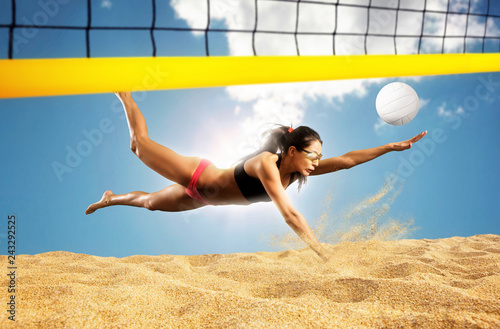 Female volley ball beach  player