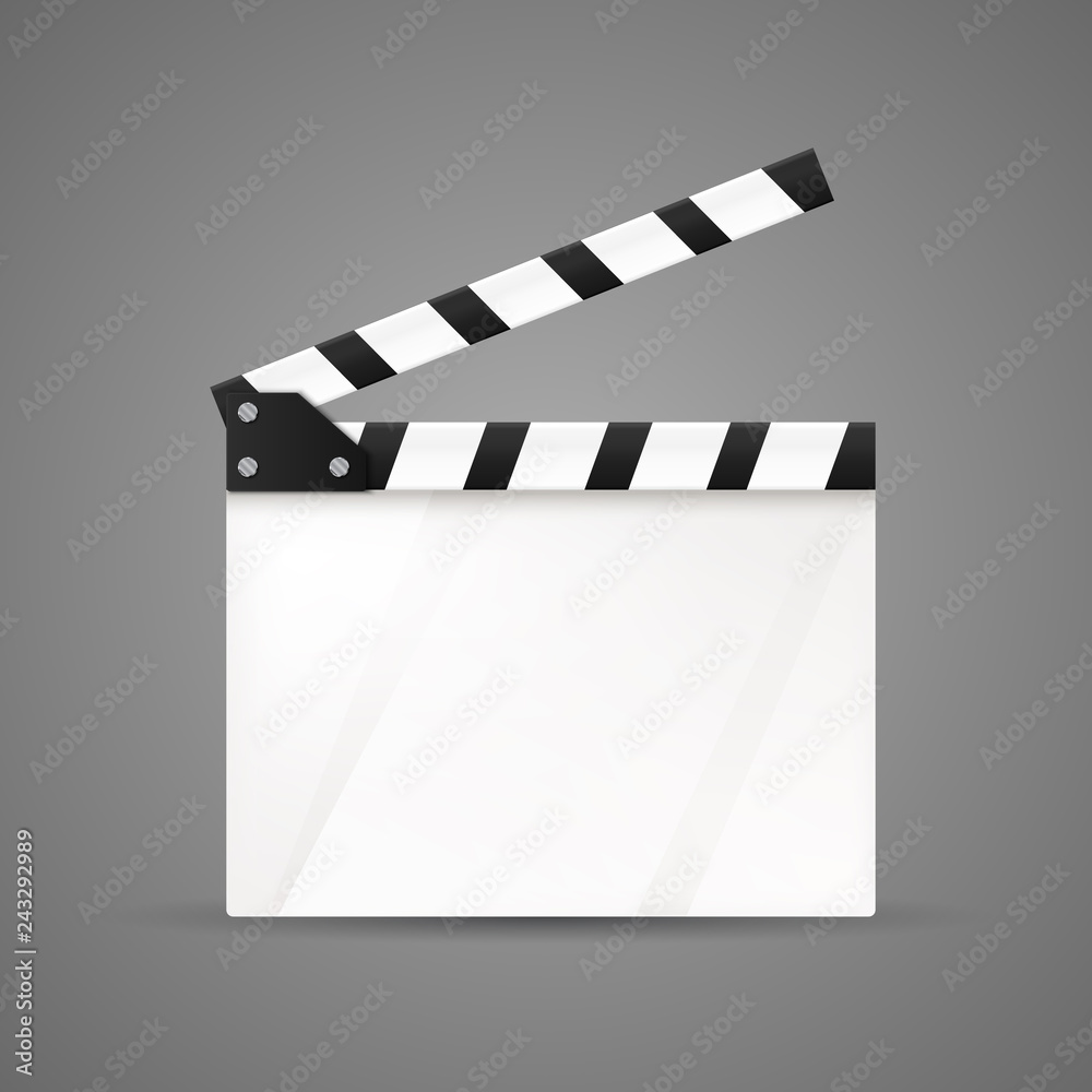 Clapper board . Movie clapper isolated. Vector 