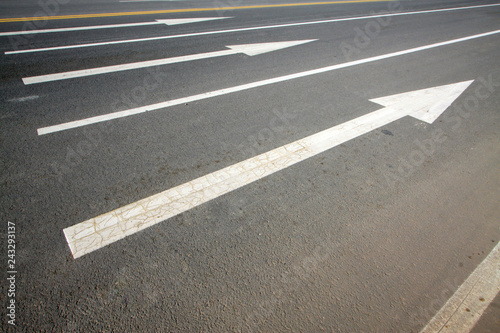 Wallpaper Mural White markings on the asphalt road Torontodigital.ca
