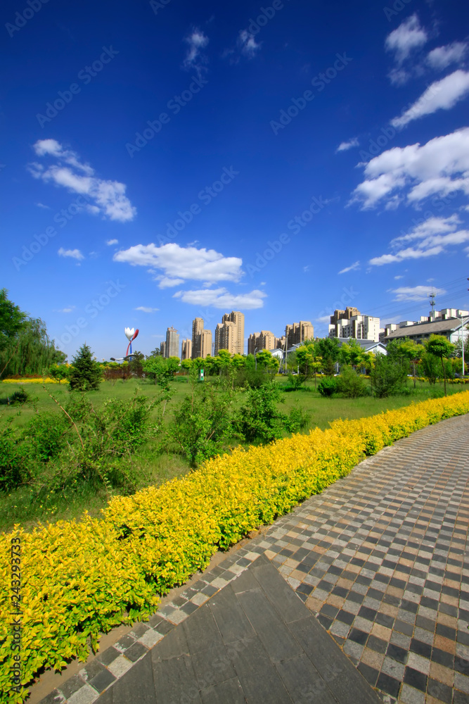 Fototapeta premium beautiful city landscape, luannan county, hebei province, China