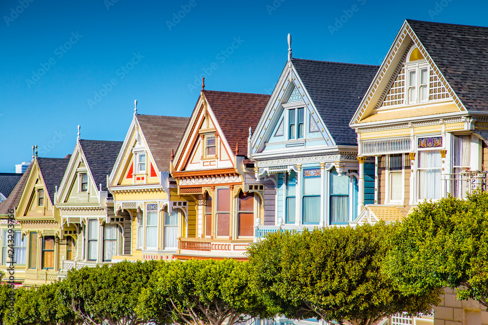 Painted Ladies at Alamo Square, San Francisco, California, USA