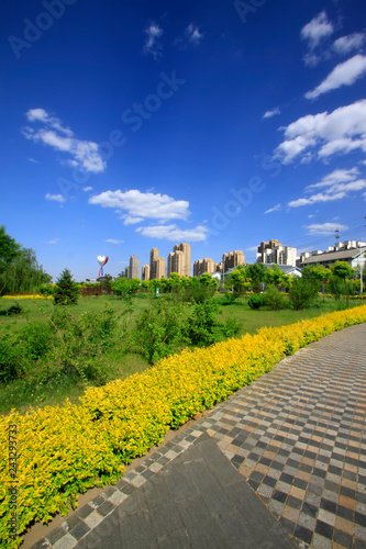 beautiful city landscape  luannan county  hebei province  China