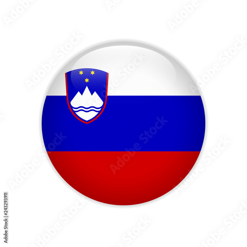 Free Download Slovenia flag on button - GFXLoad