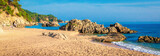 Panorama of beach in Spain, Ibiza