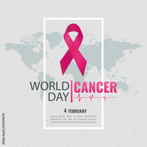 Vector illustration on the theme World  Cancer Day