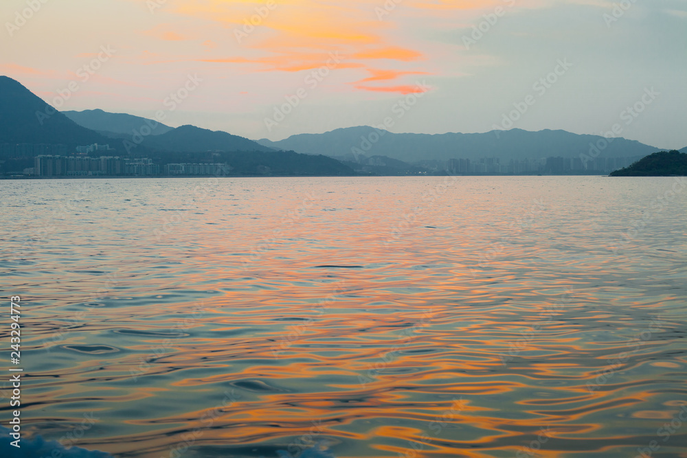 sunset over the sea