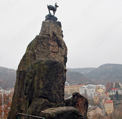 Sculpture 'Serna' in spa town Karlovy Vary photo