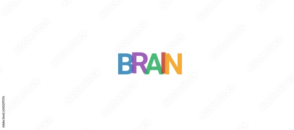 Brain word concept Brain word concept