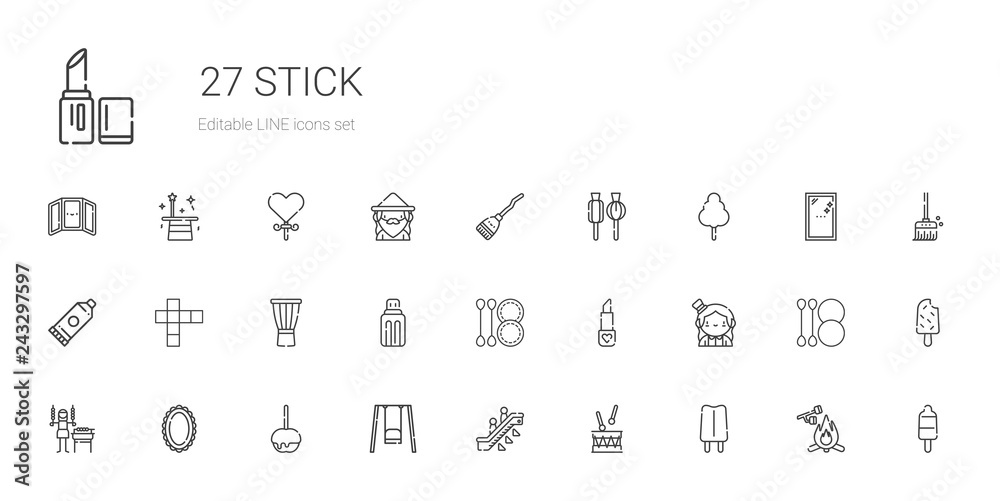 stick icons set