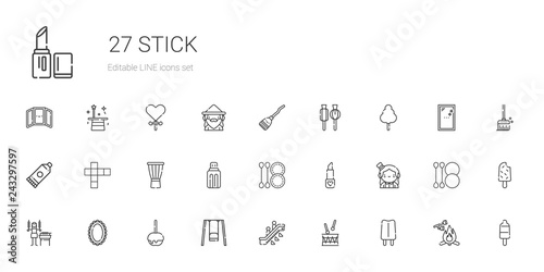 stick icons set