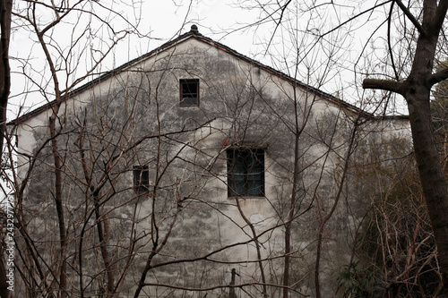 old abandoned wooden house