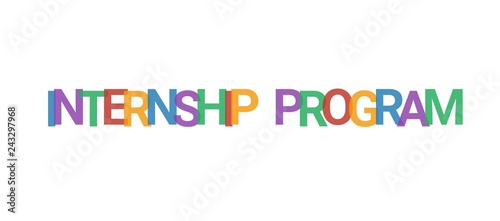 Internship program word concept