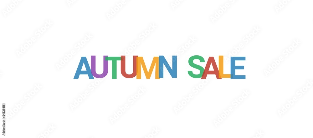 Autumn Sale word concept