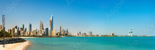Panorama of Kuwait City in the Persian Gulf photo