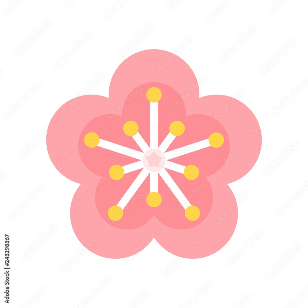 Plum blossom vector, Chinese New Year related flat icon Plum blossom vector, Chinese New Year related flat icon