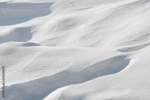A snow texture background image, snow dunes.