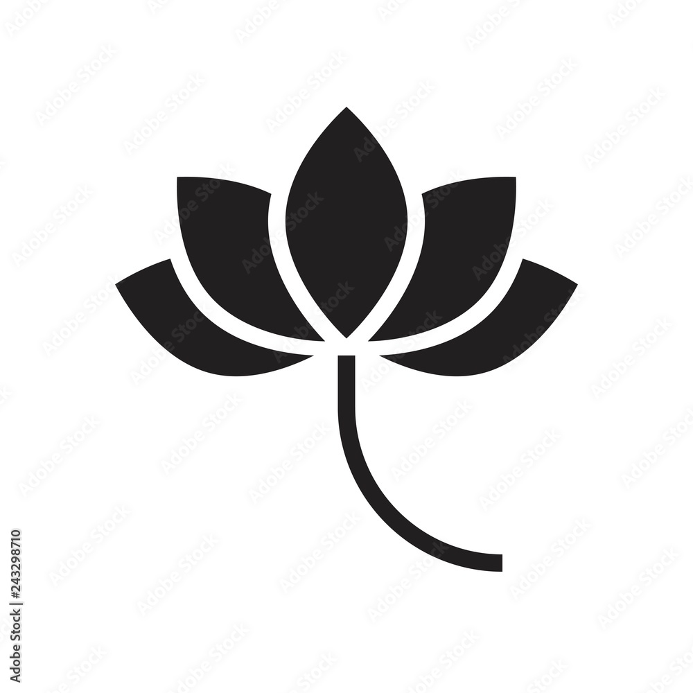 Lotus vector, Chinese New Year related solid icon Lotus vector, Chinese New Year related solid icon