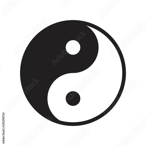 Yin yang vector, Chinese New Year related solid icon