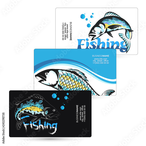 Business card for fishing set