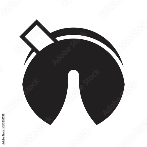 Fortune cookie vector, Chinese New Year related solid icon