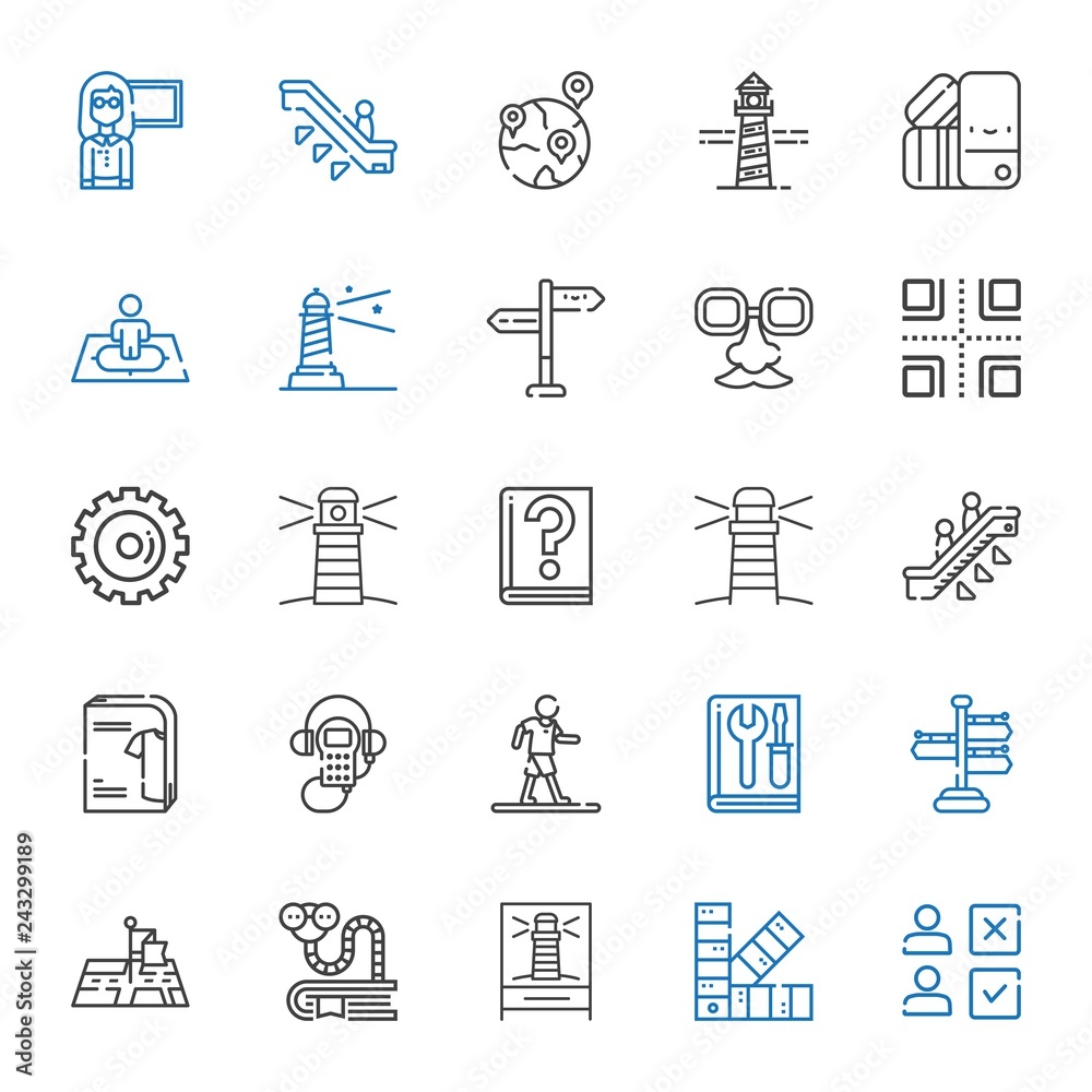 Fototapeta premium guide icons set