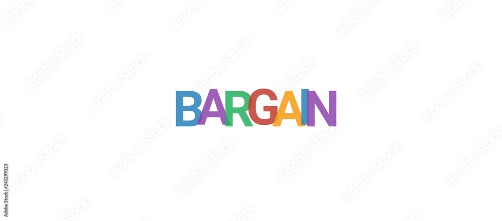 Bargain word concept